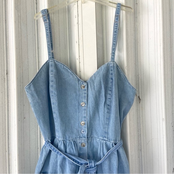 City Chic Plus Size Sweet Denim Light Color Dress New W Tags, Matching Belt! - Picture 2 of 11